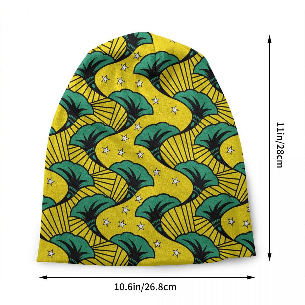 Custom African Ethnic Tribal Ankara Skullies Beanies Caps Unisex Winter Warm Knitting Hat Adult Bonnet Hats Outdoor Ski Cap
