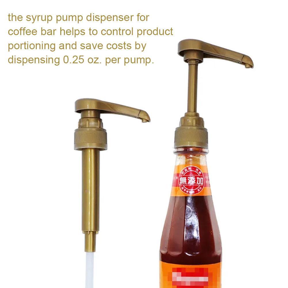 Leeseph Syrup Pump Coffee Syrup Pump Dispenser Syrup Pump Press Action Pump Head for Coffee Syrups for Juice Bottle Dispenser