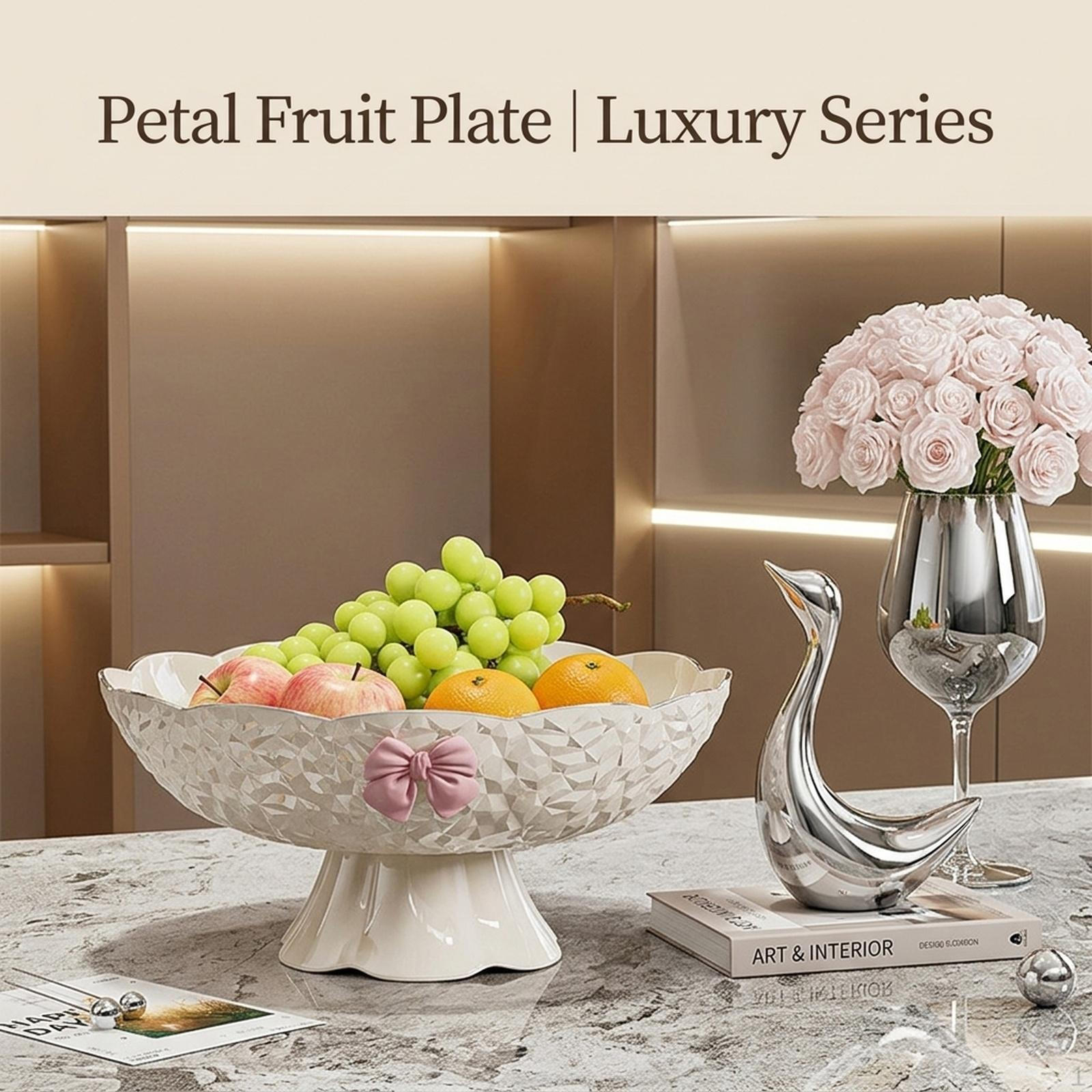 

on A Pedestal for Fruit Presentation, Elegant Tray Snacks, Accessory, Practical Table Basket белый
