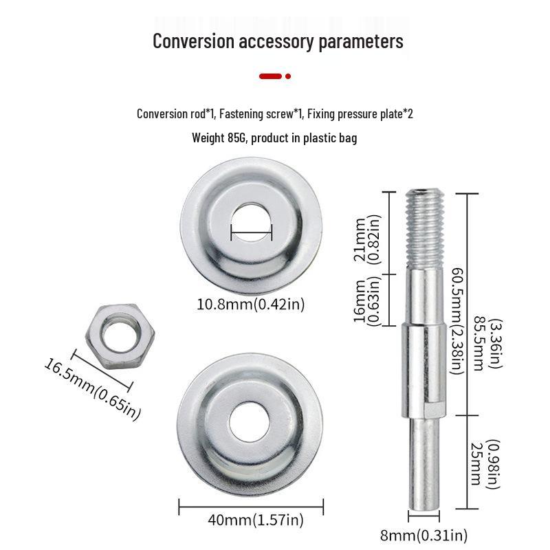 Electric Drill To Grinder Conversion Head: Grinding and Polishing Tool for Metal, Stone, and Kitchen Knife Sharpening.
