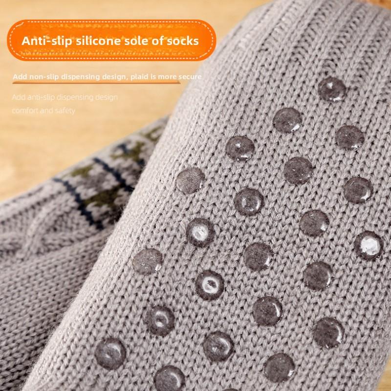 Herbst und Winter Bodensocken Home Warm Damen Herren Socken Schneesocken Schlafteppichsocken Hausschuhe Socken Herren Rutschfeste Yogasocken