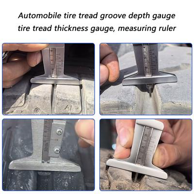 Professional Tire Thread Depth Gauge for Tire Treads Assessment On Various Vehicles Including Car and Bikes Portable
