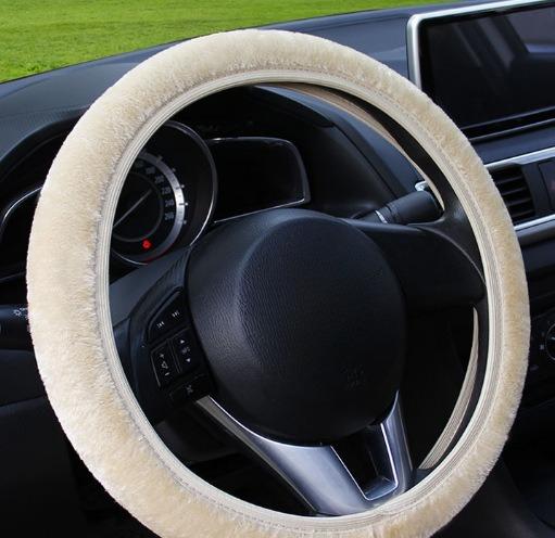 Winter Short Plush Car Steering Wheel Cover Super Tactile Warm Handle Universal Anti-Slip Sweatproof for Men And Women