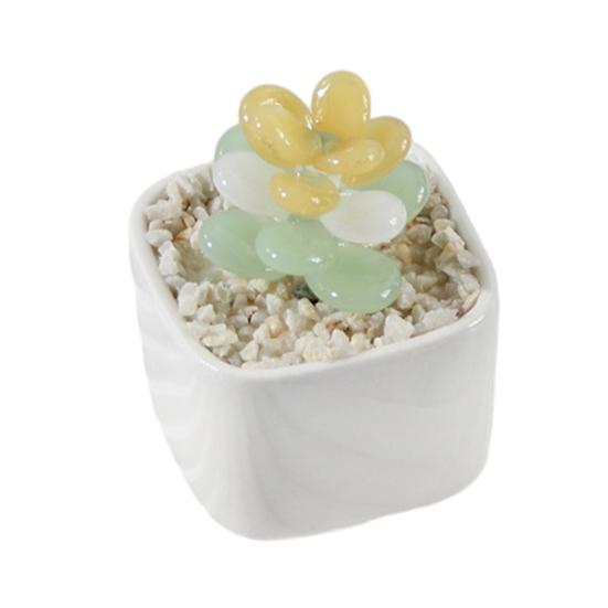 Glazed Succulents Potted Plants Artificial Succulents Mini Maintenance-Free