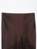 European & American Women's Retro High-Waisted Lace Satin Skirt - 2025 Autumn/Winter Collection