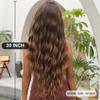 Long Curly Wigs Brown Loose Wavy Synthetic Wig With Bangs Chocolate Brown for Women Afro Wig Daily Party Use Heat Resistant Wigs