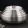 Anti-scald Korean Stainless Steel Bowl Double Layer Soup Bowls Cold Noodles Bowl  Restaurant