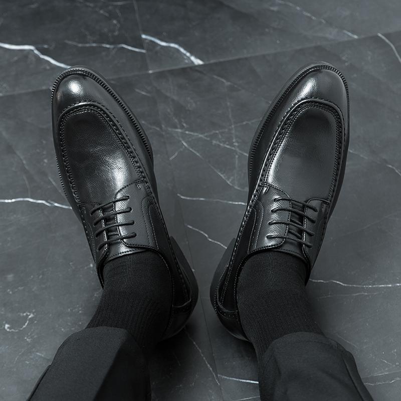 Fashion Fashion Highquality Retro Men's Shoes Casual Dress Leather Shoes Brown Black Formal Business Derby Shoes Luxury Wedding Shoes