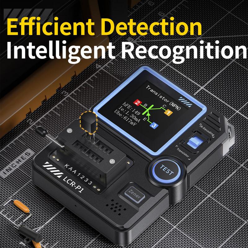 LCRP1 Transistor Tester Diode Triode Transistor Capacitance Meter Resistance LCRESR Meter Multifunctional Tester Tool