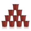 10pcs Home Decor Terracotta Mini Soft Plastic Nursery Pots Round Planter Plant Trays Flower Vases