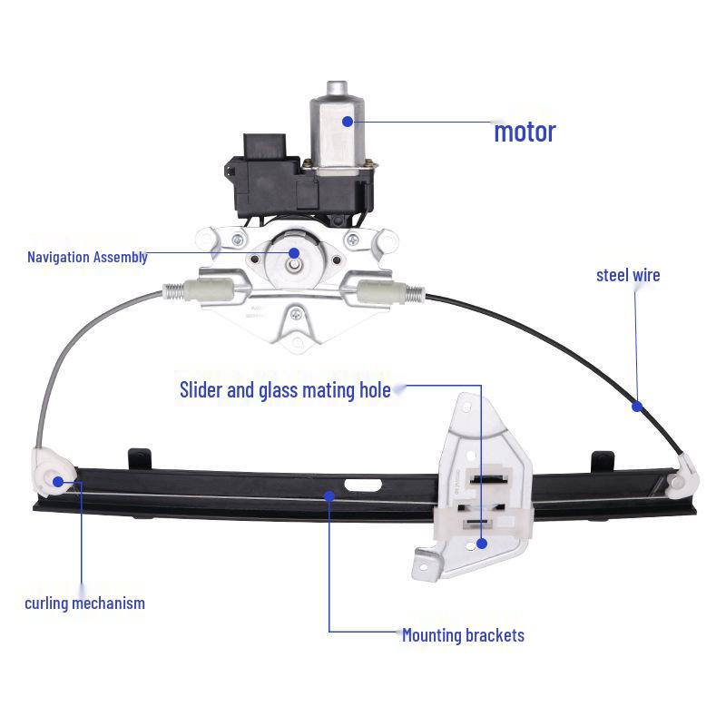 

Стеклоподъемник электрический в сборе для 2014-2016 Baojun 730 Right Rear Assembly 2-Pin [Bracket + Motor]