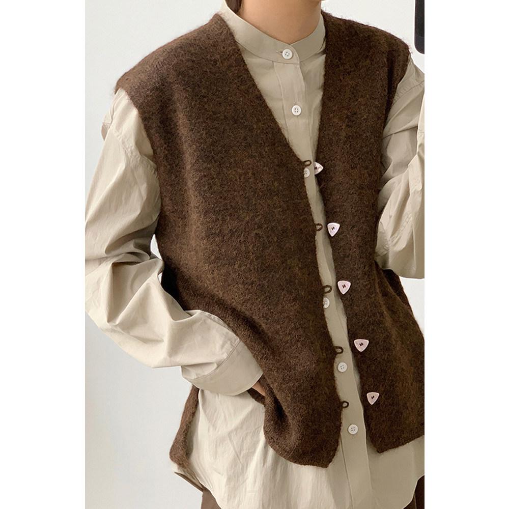 Unisex Japanese Retro Knit Vest - Cozy Old Money Style Waistcoat for Kids, Autumn Winter Layering Sleeveless Sweater Cardigan