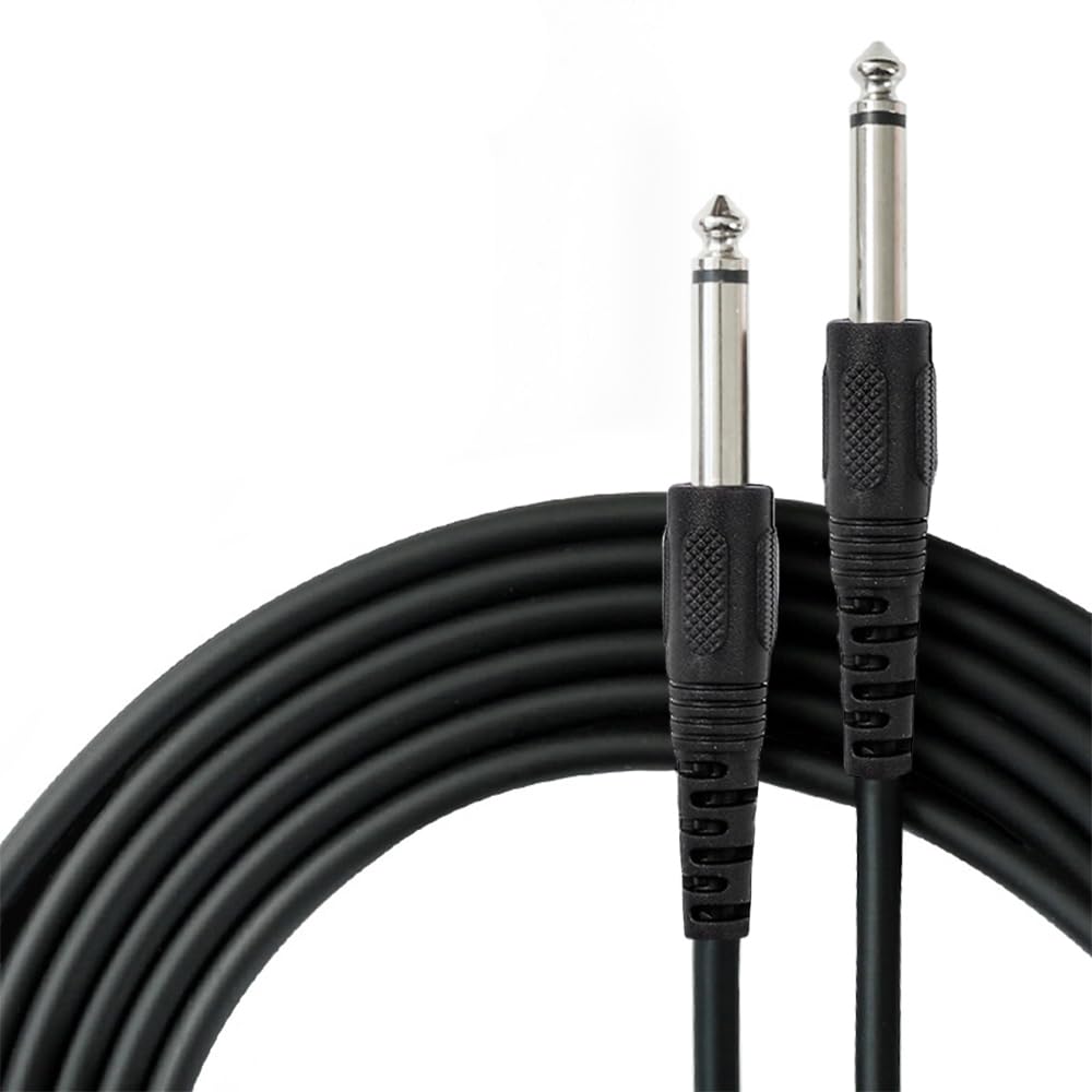 GLOWZEN Shielded GuitarBass Cable, 6.35mm, for Connecting Mixers, Guitars, Amplifiers, Speakers, etc. (3M)
