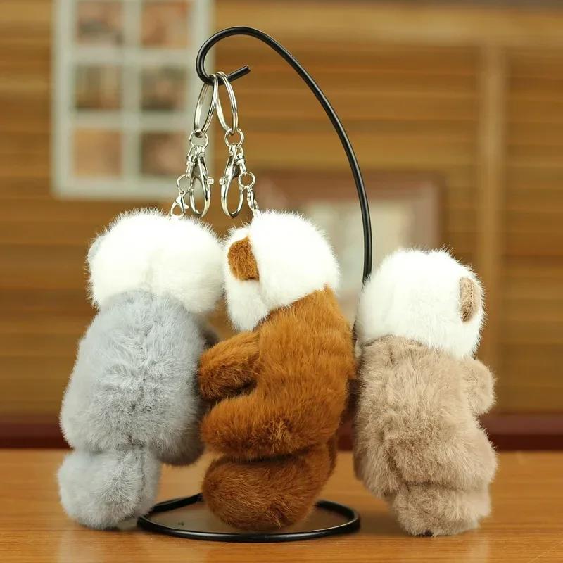 Cute Plush Otters Holding Fish Stylish Backpack Lovely Animal School Bag Key Wallet Pendant Toy Student Gift Bag Charm