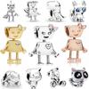 New Copper Robot, Duck, Frog Beads, Butterfly, Angel Pendant European Original Bracelet Diy Accessories Exquisite Jewelry