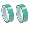 2 Stück Hochtemperatur-Klebeband PET 0,06 mm Dicke 25 mm Breite 33 Meter Länge Grün Isolierband
