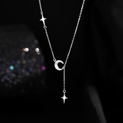 Star Moon Necklace New Trendy Women's Necklace Women's High-end Design Niche Clavicle Chain Accessories