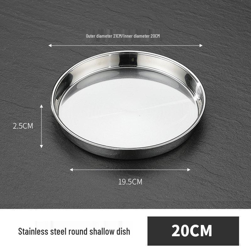 ZLIII Stainless Steel Round Shallow Dinner Plate