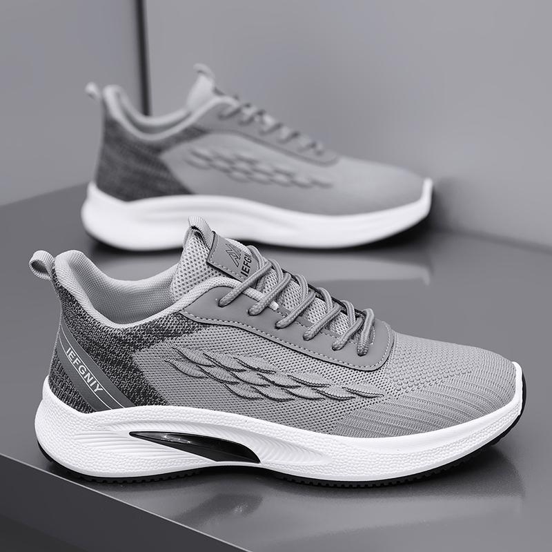 

Мужские кроссовки для ходьбы Легкие Дышащие Противоскользящие Кроссовки для бега Спорт Зал Теннис Мужская спортивная обувь Дизайнерская обувь Платформа 39 серый