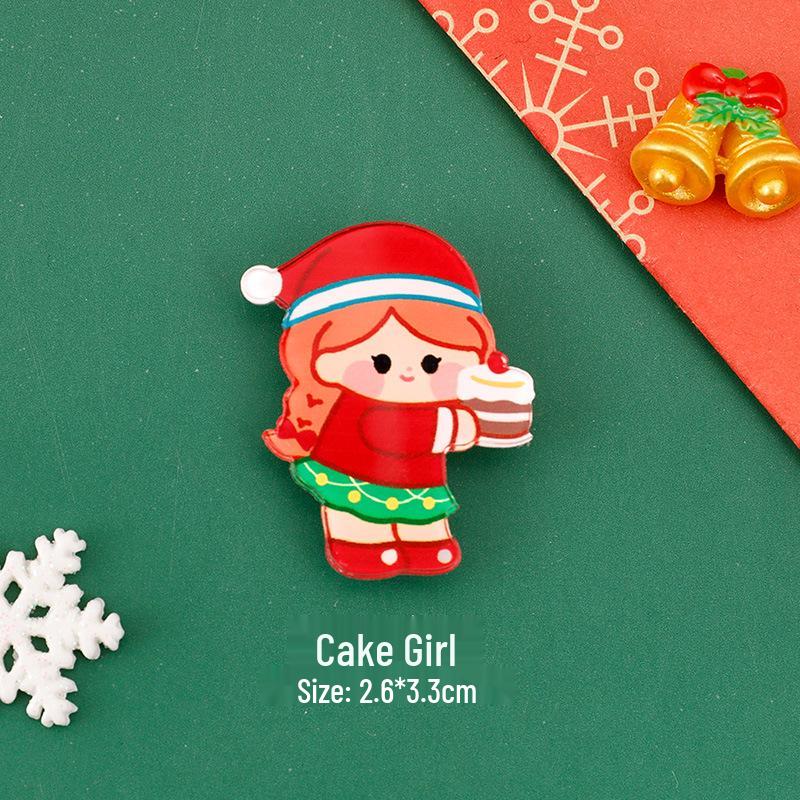 Adorable Christmas Santa Claus Brooch: DIY Student Bag Accessory & Small Gift