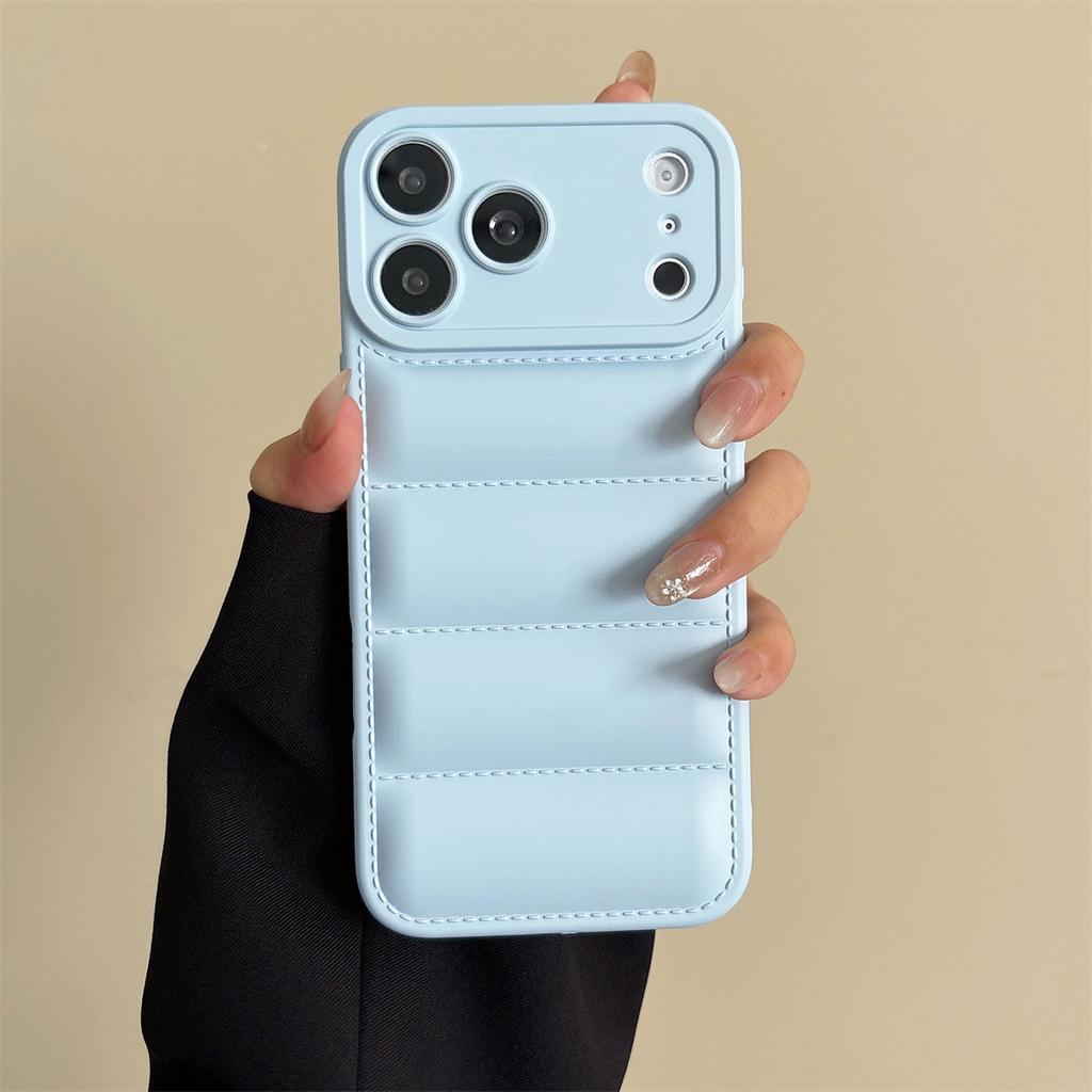 Giacca in piumino morbida Custodia in silicone per telefono per IPhone 17 Air 16E 16 15 14 13 12 11 Pro Max 16 Plus Cover protettiva antiurto per fotocamera
