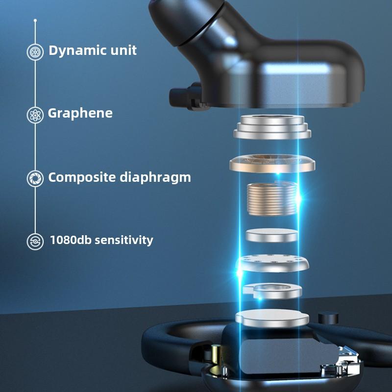 Căști Bluetooth cu cârlig de ureche, Putere mare, Wireless, Autonomie ultra-lungă, Sport, Anulare zgomot