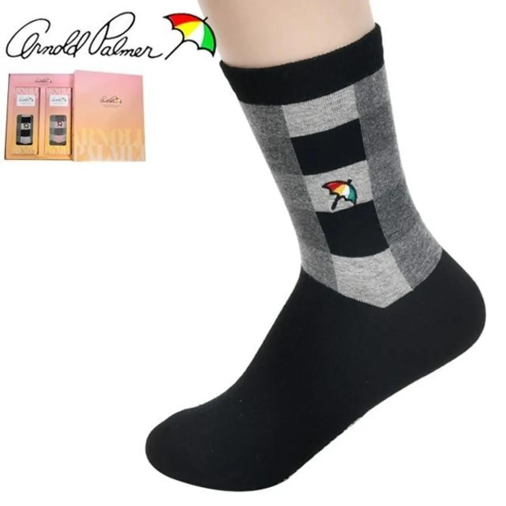 Arnold Palmer Logo Embroidered Women s Long-Crop Socks 2-Pair Set 24cm