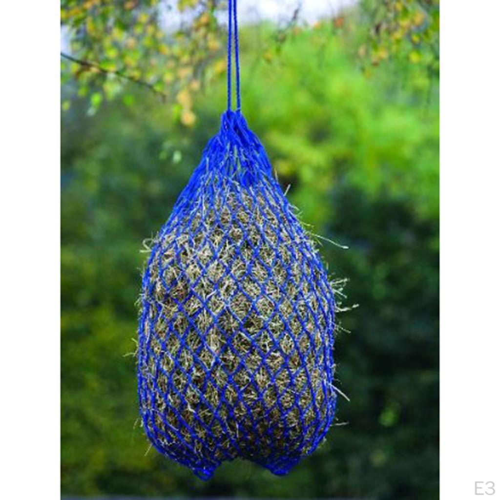 , Soft Mesh Hanging Hay Net with Holes - for Horse Care and Farming, Equestrian Equipment