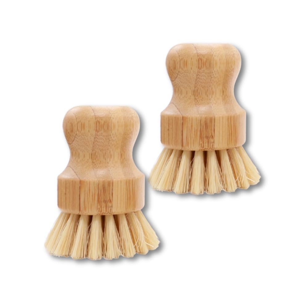 JP Number Kitchen Tawashi Brush Frying Pan Pot Teflon Compatible Natural Material Derived 2-Piece Set