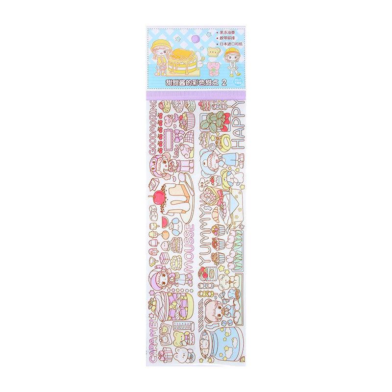 Creative Cute Cartoon Girl Special Oil Notebook Tape Decorative Stickers
