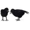 3pcs/set Halloween Black Crow Fake Bird Toys Feather Animal Festival Decoration Props Party Supplies Garden Statues Sculptures