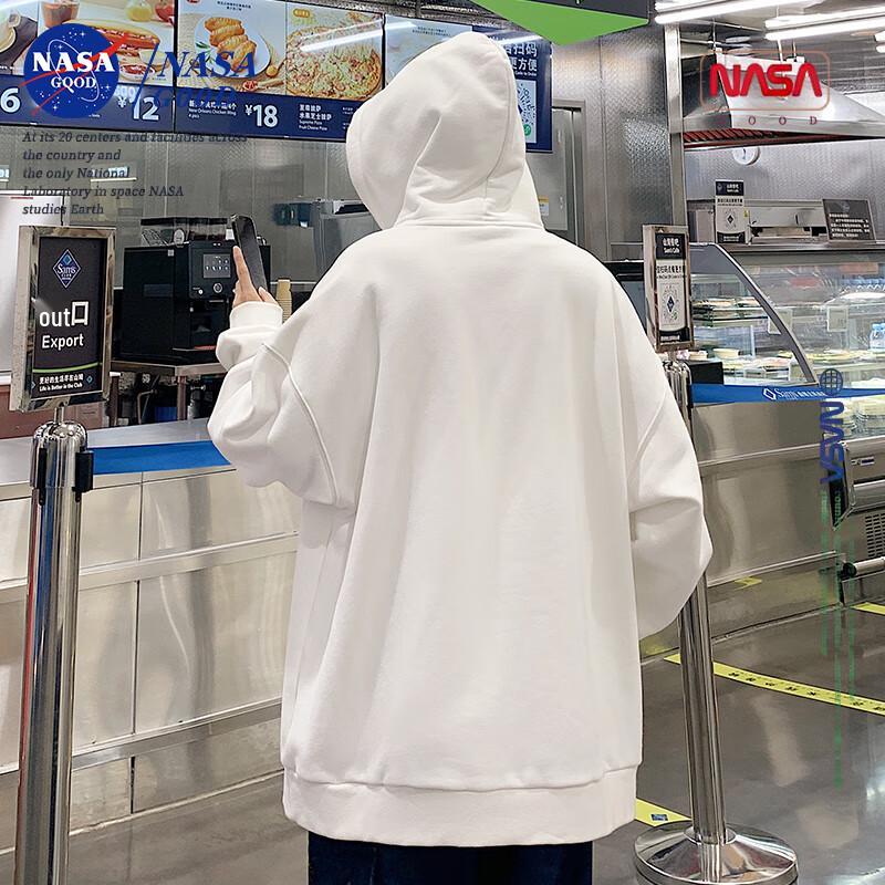 NASA GOOD Men's Solid Color Hooded Sweatshirt