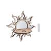 Mushroom House Wood Wall Mount Flower Shelf Mirror Hanging Plant Panel  Balcony Decor