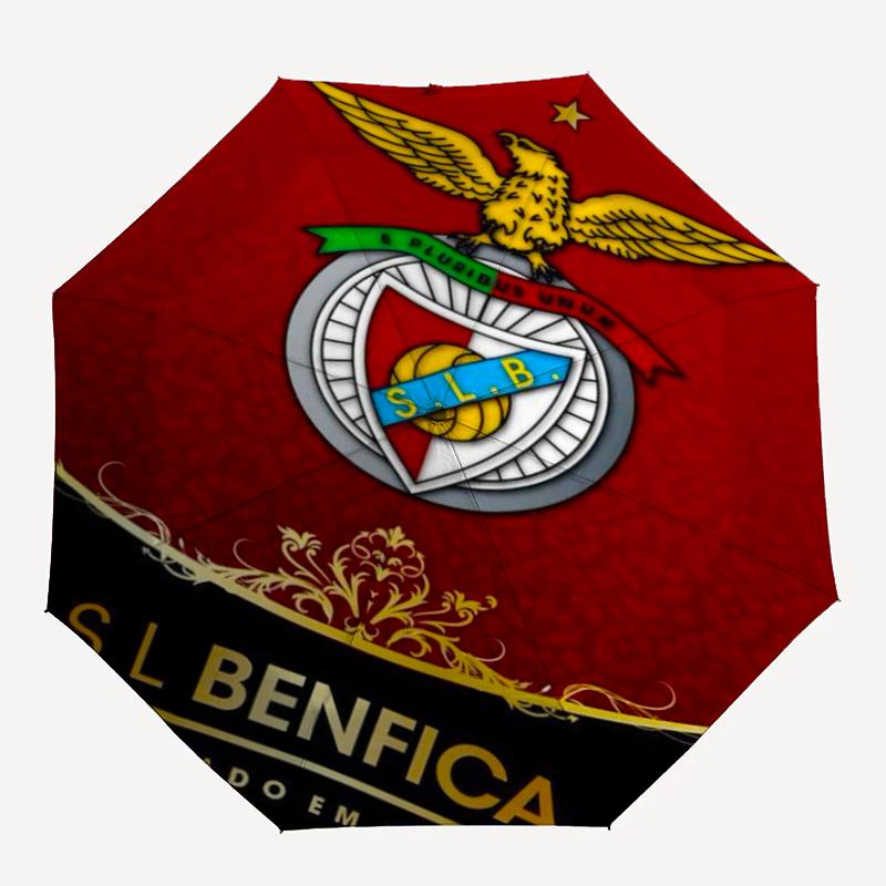 Benfica Theme Automatic Umbrella, Lightweight & Portable, 8 Rib, Perfect for Outdoor Travel, Birthdays, Christmas, Gifts.