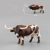 Animal Figurines Toys Preschool Educational Longhorn Bull Zebra Longhorn Antelope Grassland Animals Sets Cupcake Decor