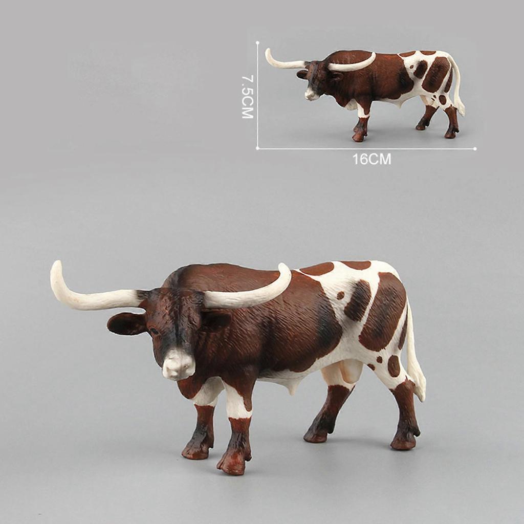 Animal Figurines Toys Preschool Educational Longhorn Bull Zebra Longhorn Antelope Grassland Animals Sets Cupcake Decor