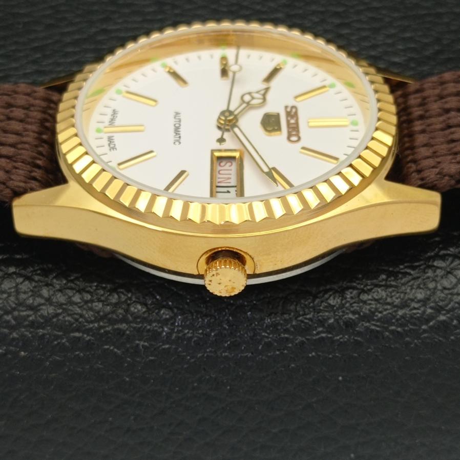 REFURBISHED VINTAGE SEIKO 5 AUTO 6309A JAPAN MENS WHITE DIAL WATCH a425915-2 RL620a-a425915