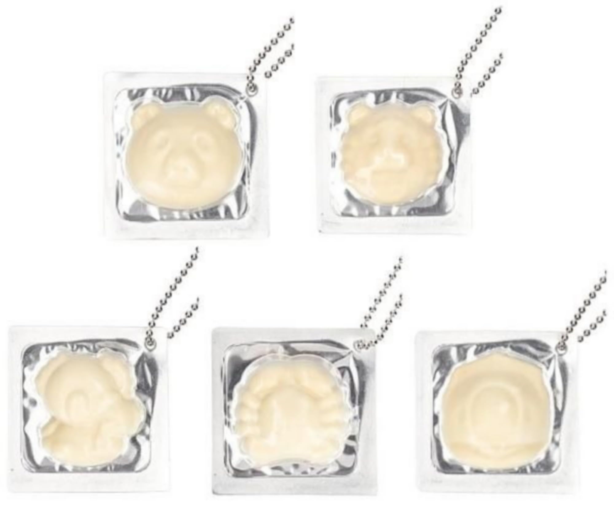 Benelic Cutout Cheese Keychain Set of 5 Gachapon Capsule Toy Q B B (Complete Set) -