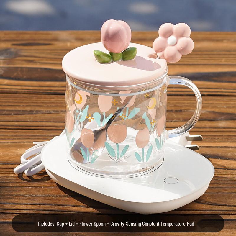 ZISIZ Tulip Heat-Resistant Glass Mug