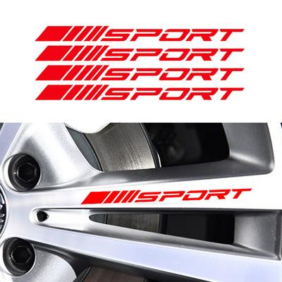 4/8 Pièces Autocollants de Voiture Universels Roues Jantes Sport Course Bandes DIY Autocollants Décoratifs Pour SUV Camion Voitures Extérieurs Accessoires