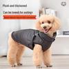 Warm Reflective Dog Coat with Harness - Thickened Cotton for Autumn/Winter