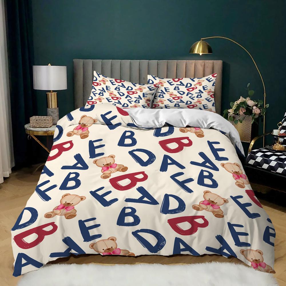 Letter Dragonfly Single Three-Piece Set, Bedding To Picture, Order Kit, Quilt Cover