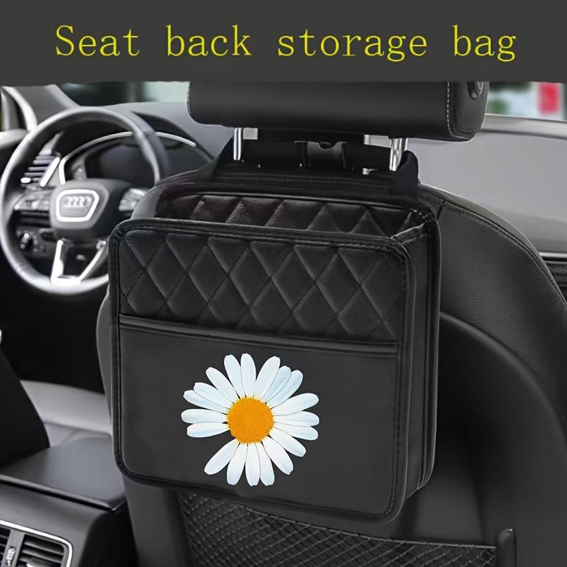 

1PC Little Daisy Car Seat Storage Car Garbage Can Waterproof, Durable, Large Capacity