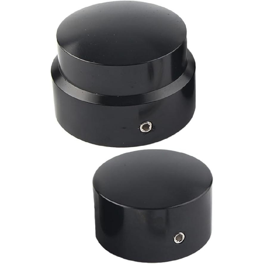 Rear Axle Cap Nut Covers, Motorcycle Rear Axle Cover Cap Nut Bolt Kit, Compatible with Harley Touring Electra Road Glide Softail - Black