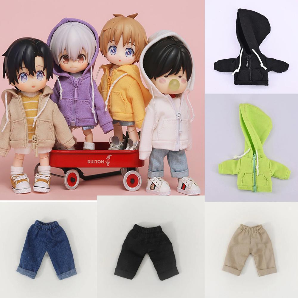 OB11 Puppenkleidung Hoodies Hosen Für Molly P9 1/12 BJD Puppen