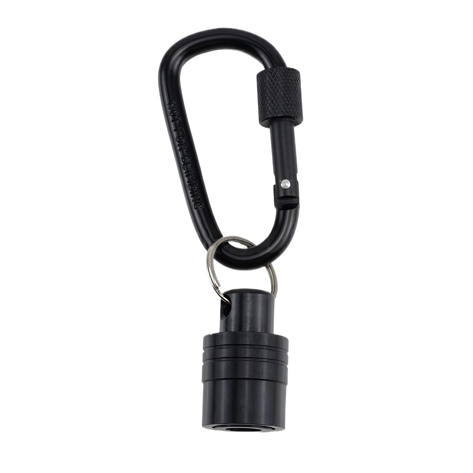 

Portable Drill Bit Keychain With Black Carabiner Hook Handle one size