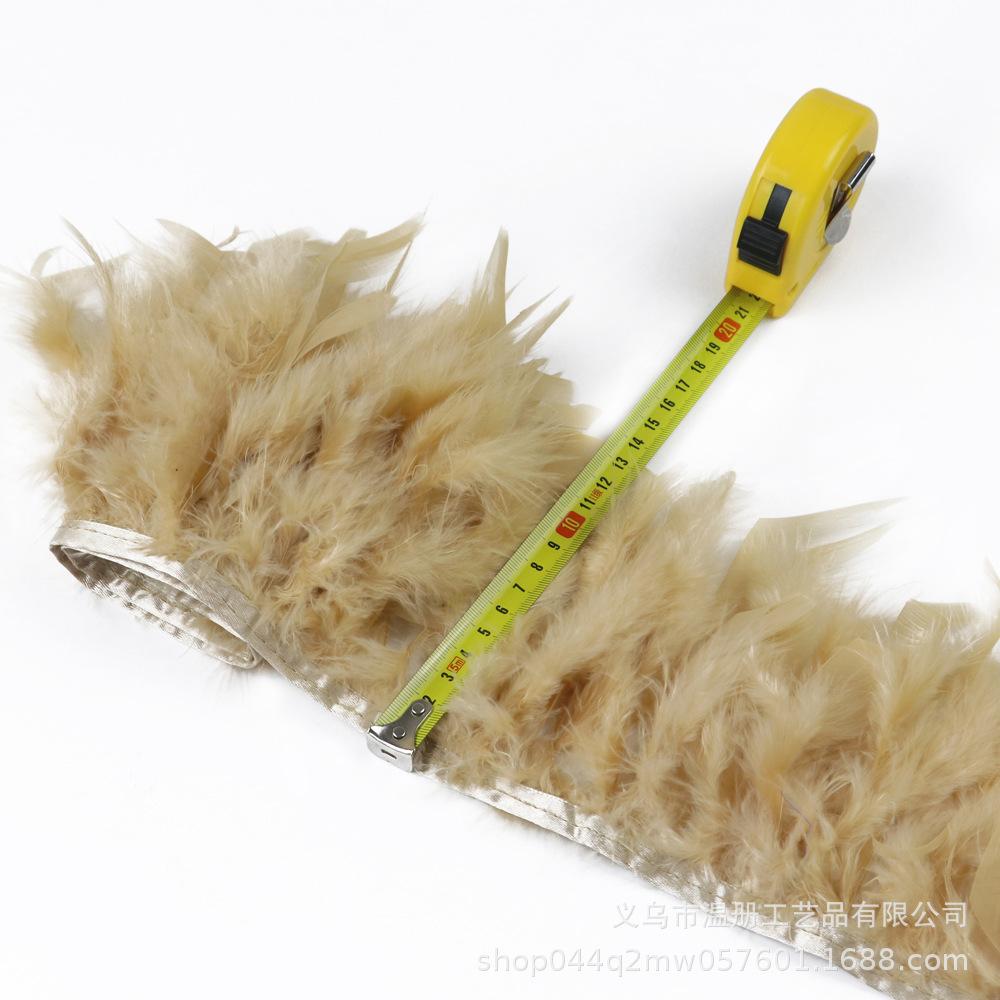 Turkey Feather Cloth Edge Diy Car Doll Decorative Material Fire Lace Dress Skirt 1M/Bag