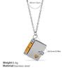 18K Gold-Plated Stainless Steel Envelope Necklace - Elegant and Durable Fashion Jewelry