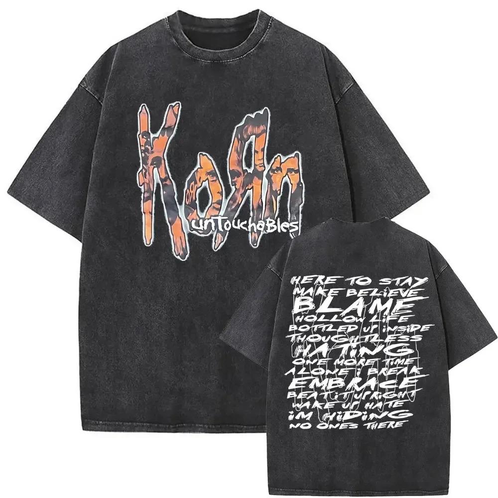 

2026 Новинка Чоловічий одяг Футболка Homme T-Shirt Чоловіча Футболка для чоловіків Прана Вінтаж Рок-гурт Korn Follow The Leader XXXL зелений