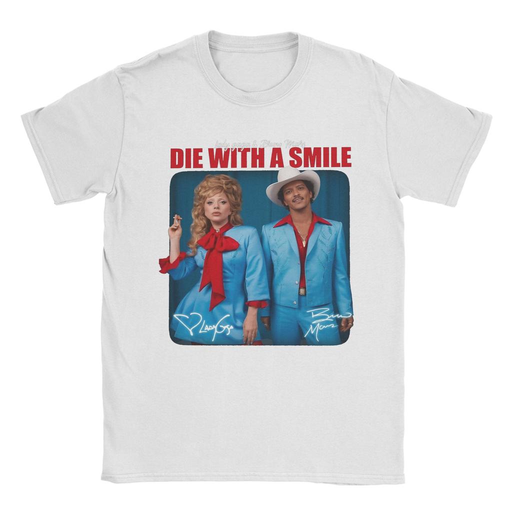 Men Lady Gaga And Bruno Mars T Shirts Mayhem 100% Cotton Clothing Unique Short Sleeve O Neck Tees Graphic Printed T-Shirt